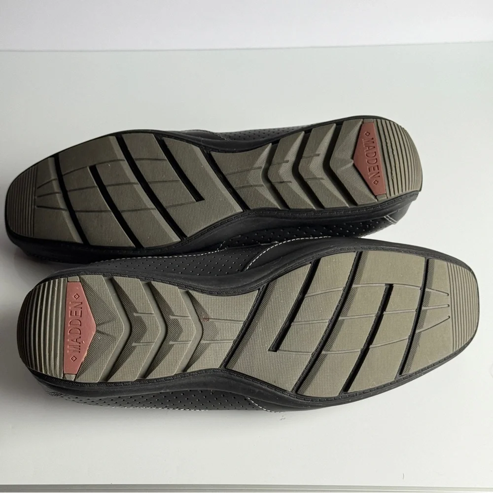 Black Leather Men's Loafers